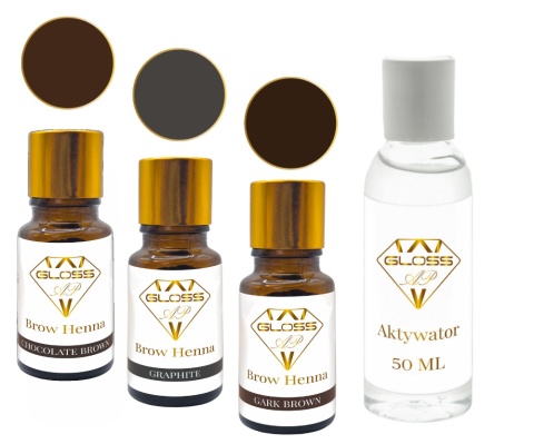 Zestaw Henna pudrowa dla ciemnych włosów/ karnacji